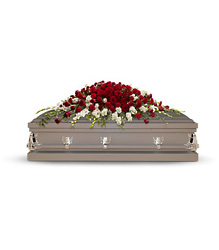 Garden of Grandeur Casket Spray from Scott's House of Flowers in Lawton, OK